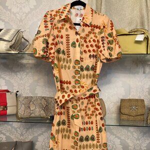 Pearl by Lela Rose Peach Ladybug Dress - Size XS